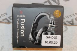 Lot to Contain 2 Brand New Pairs Black OneOdio Fusion A70 Wireless & DJ Headphones RRP £65 (