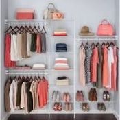 Fixed Space 5FT to 8FT Fixed Mount Closet Organiser Kit RRP £120 (Images Are For Illustrations