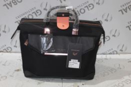 Ted Baker Take Flight Small Cabin Bag RRP £190 Black & Rose Gold (135096) (Appraisals Available)