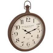 Boxed Clayre and Eef Stock Clock Design Wall Clock RRP £100 (18243) (Appraisals Available)