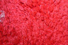 Red Large Fluffy Circular Designer Floor Rug RRP £200