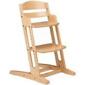 Boxed baby Dan Wooden Multi Position High Chair RRP £85 (98140) (Appraisals Available)