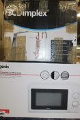 Boxed Assorted Items To Include A Dimplex Humidifier And A Hygenic 20 Litre Microwave (Appraisals