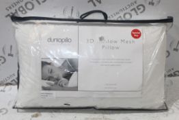 Dunlow Pillow 3D Air Flow Mesh Pillow RRP £50 (7049) (Appraisals Available)