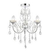 Boxed Enden Lighting Tabitha 5 light Pendent Ceiling Light RRP £145 (12958) (Appraisals Available)