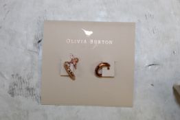 Boxed Olivia Burton Rose Gold Huggie Hoops And 3DB Earings RRP £35 (73061)