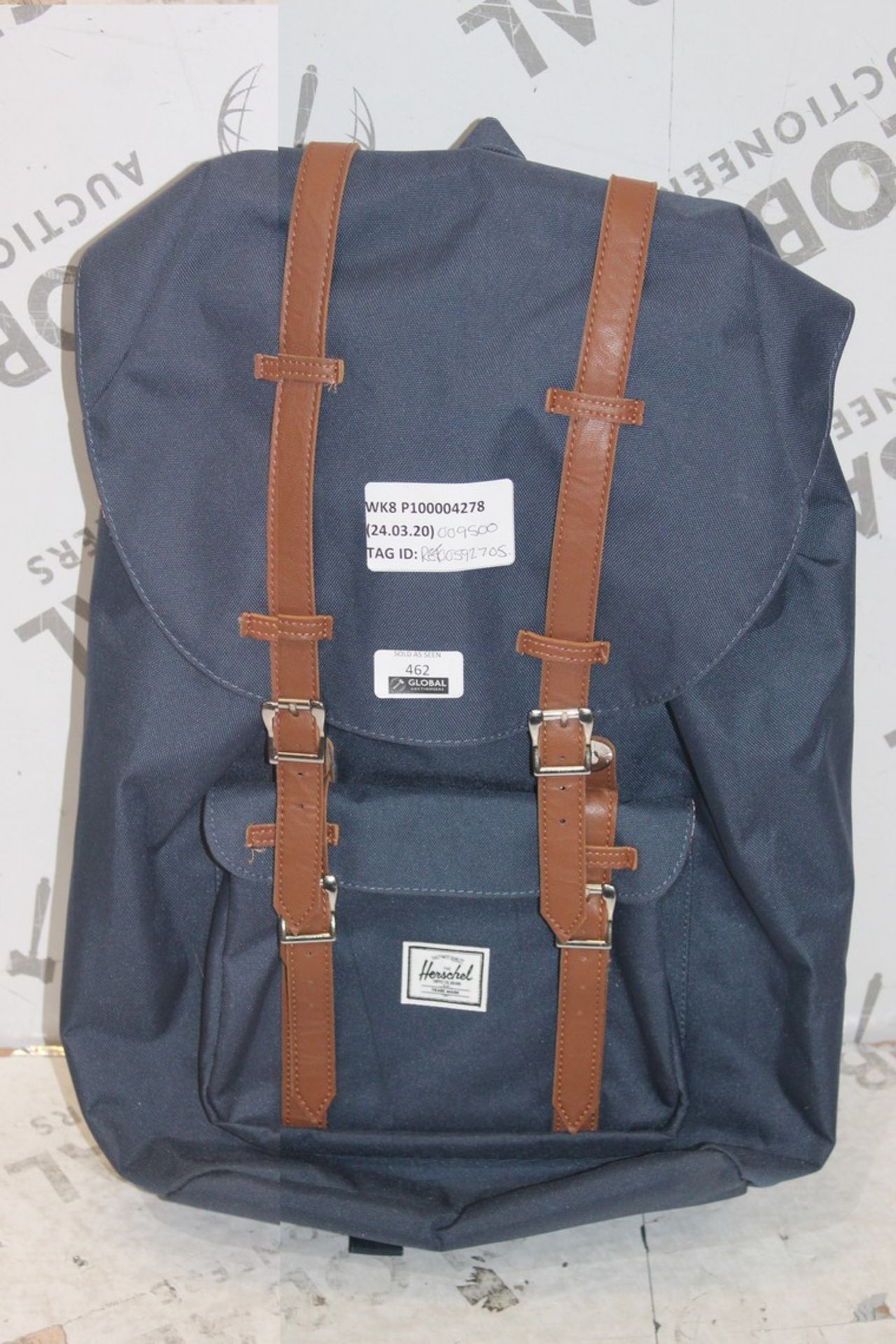 Hershel Navy Blue Laptop Backpack RRP £95 (RET00592705) (Appraisals Available Upon Request)