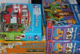 Boxes of Assorted Children's Toy Items to Include Magic Maths Gift Cards, Bullstop Maths and Peppa