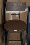 Boxed Industrial Look Metal & Wooden Designer Bar Stools RRP £90 Each (18136) (Appraisals