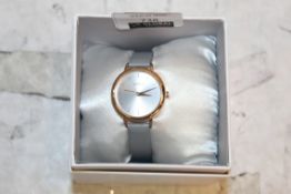 Lorus Grey Leather Strap Ladies Designer Wrist Watch RRP £50 (RET01069103)