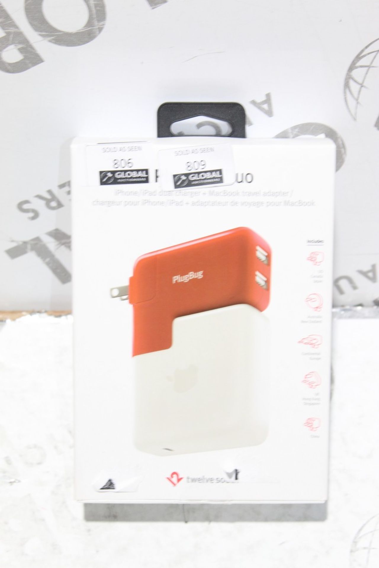 Boxed 12 South PlugBug Duo Multi Adapter Travel Kit RRP £75