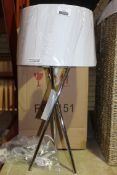 Tripod Metal Base Farushio Table Lamps RRP £35 Each (18104) (Appraisals Available)