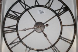 Large Metal Roman Numeral Wall Clocks RRP £55 Each (14794) (Appraisals Available)