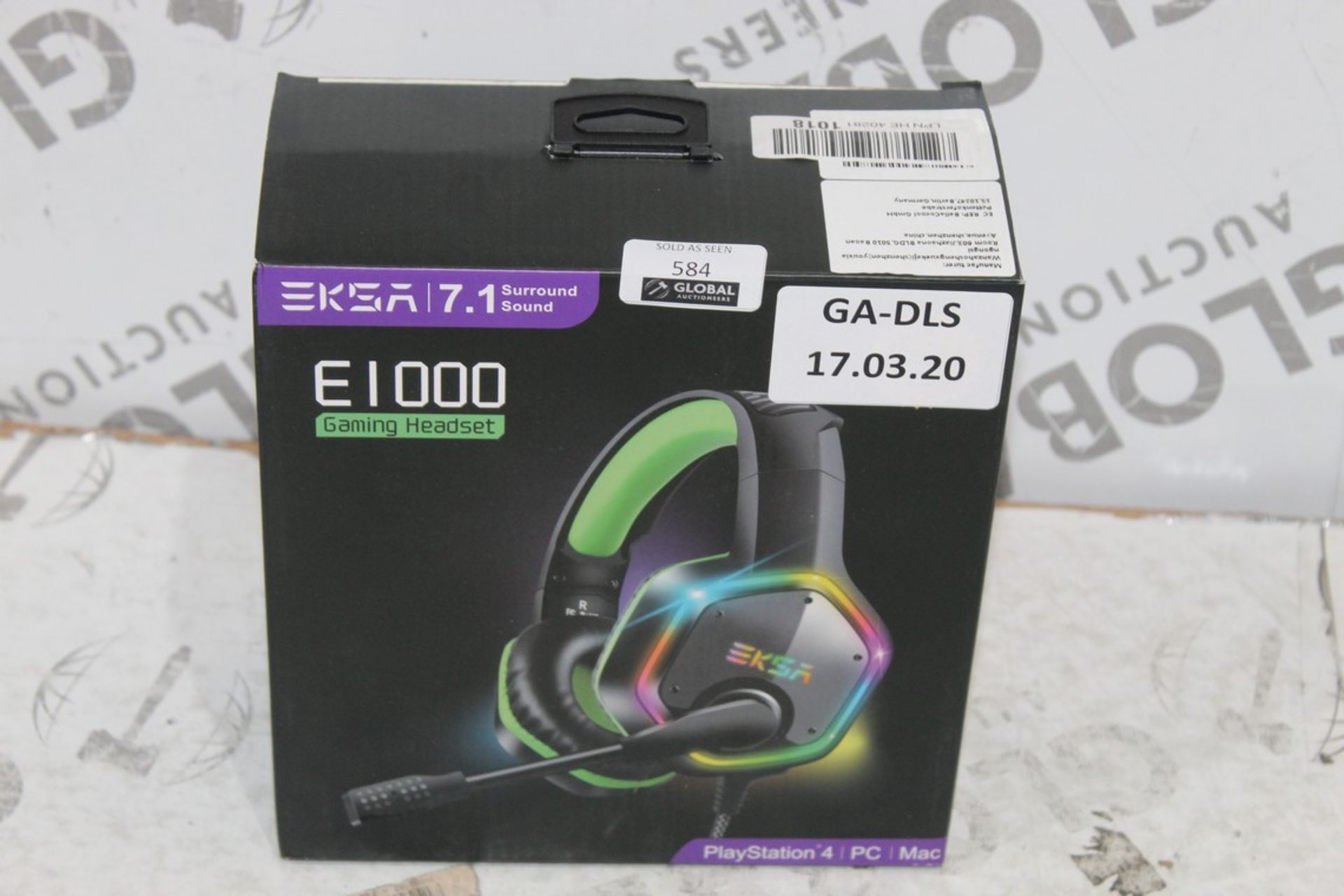 Boxed Brand New And Sealed Black and Green EKSA Gaming Headsets With 7.1 Channel Surround Sound