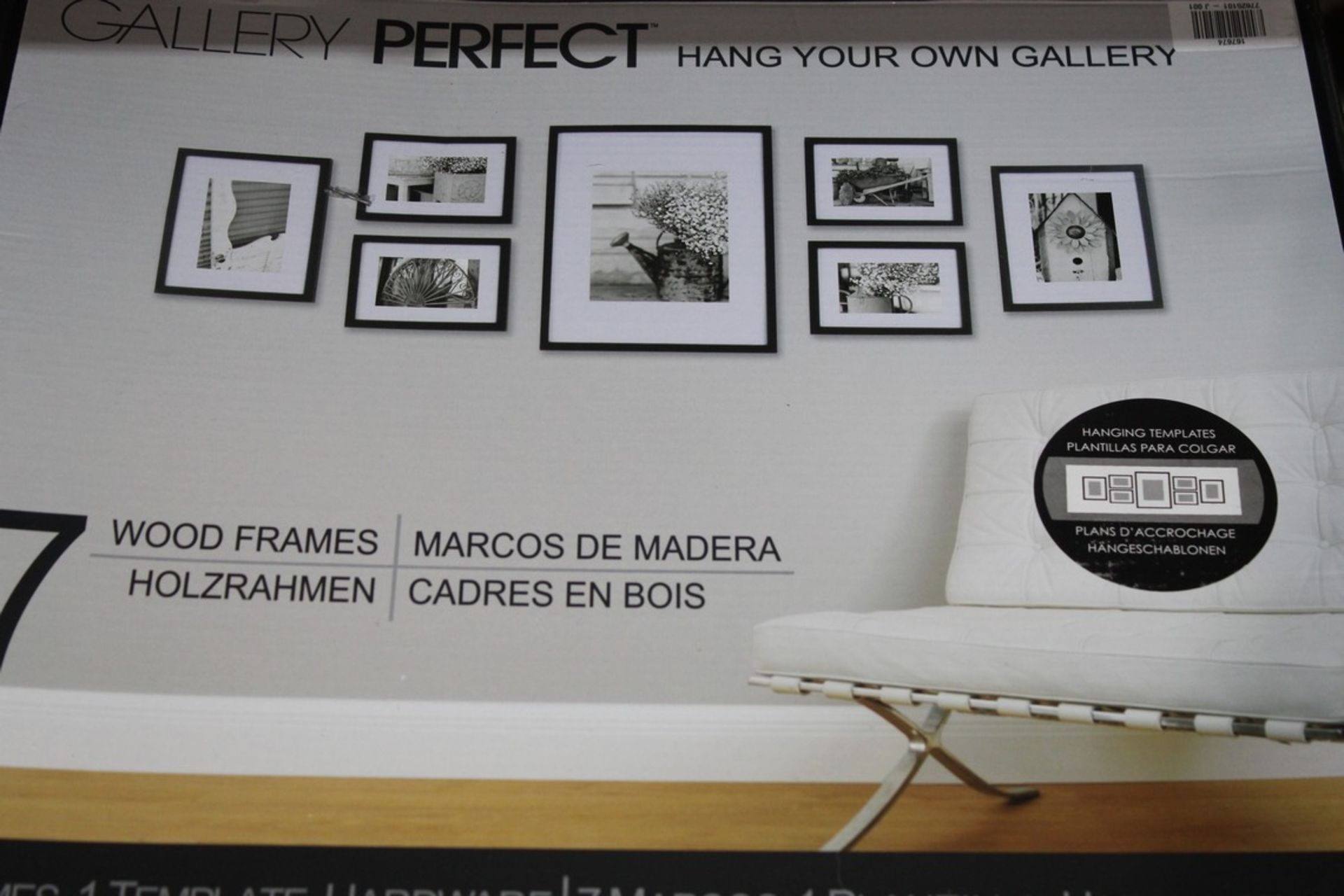 Boxed Gallery Perfect Set of 7 Hang Your Own Picture Frames RRP £60 (167676) (44993467) (100005083)