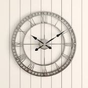 Boxed Bruner Oversized Metal 80cm Wall Clock RRP £65 (17865) (Appraisals Available)