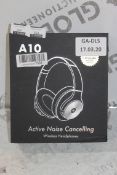 Boxed Brand New And Sealed Pair Of One Odeo A10 Active Noise Cancelling Wireless Headphones In Black