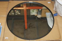 Round Black Wall Hanging Mirror RRP £120 (18430) (Appraisals Available Upon Request)