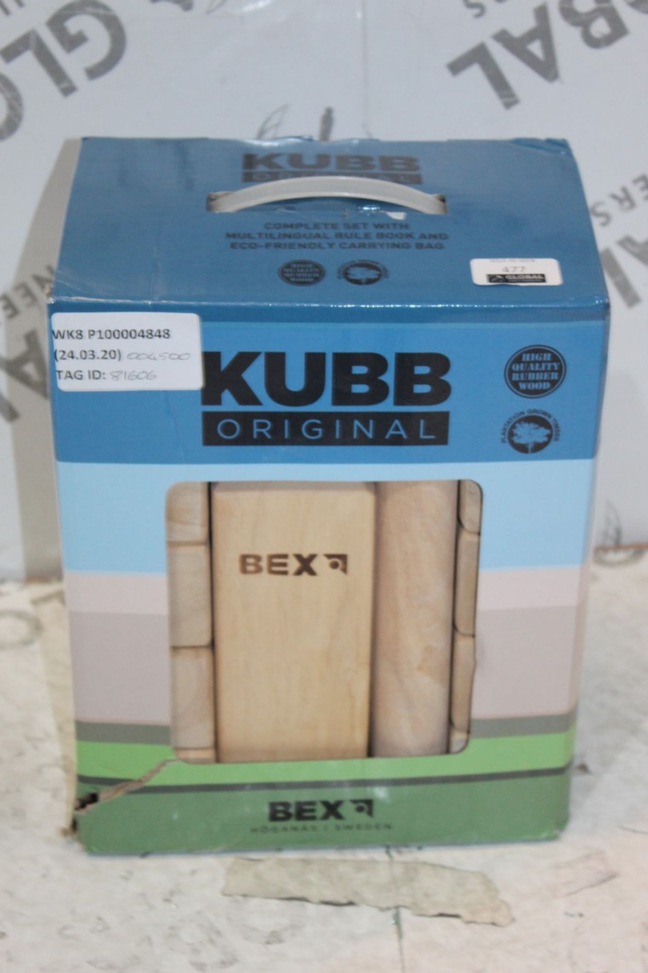 Boxed Kubb Original Complete Eco Friendly Wood Skill Game RRP £45 (81606) (Appraisals Available Upon