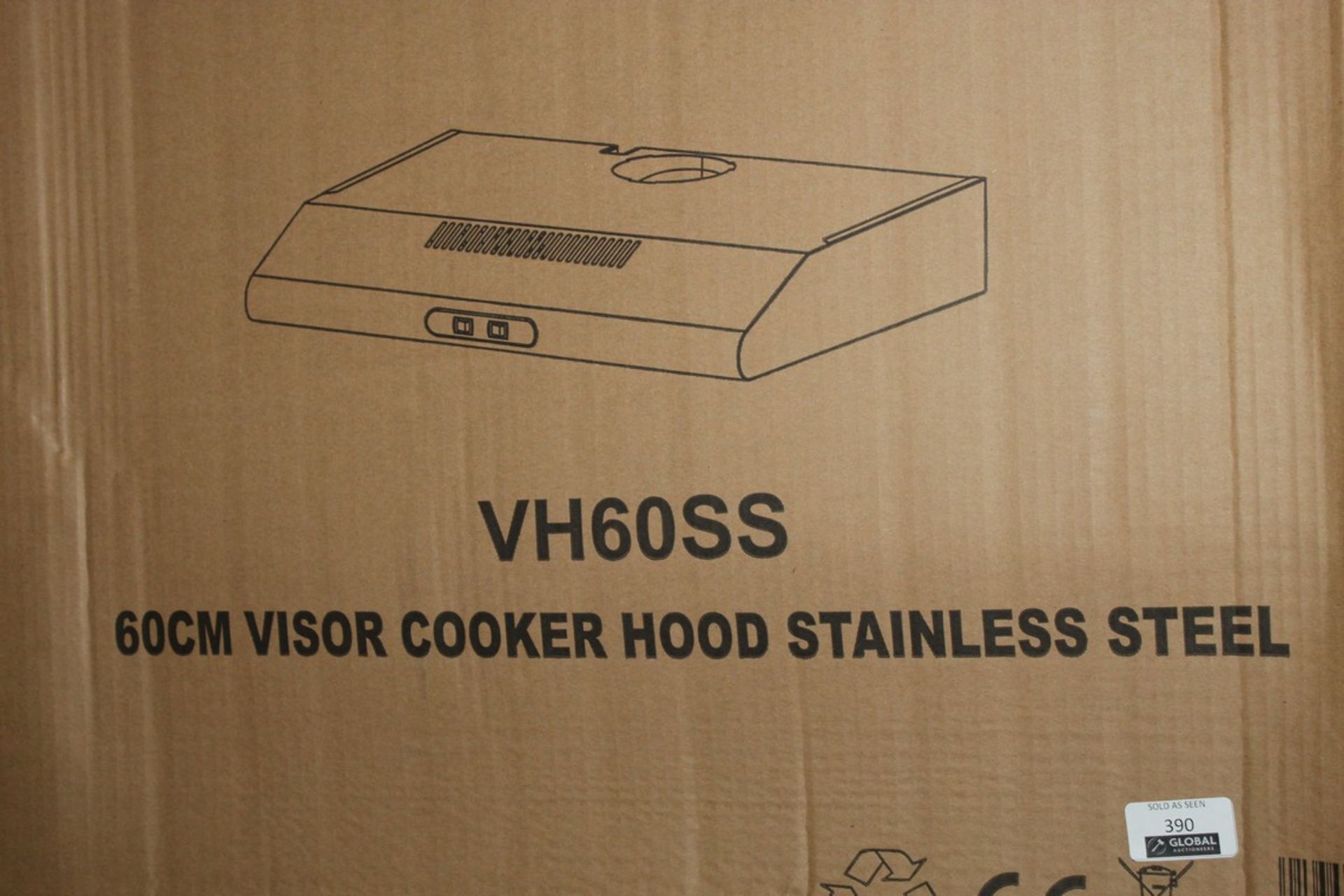 Boxed VH60SS 60cm Stainless Steel Cooker Hood RRP £80 (Appraisals Available)