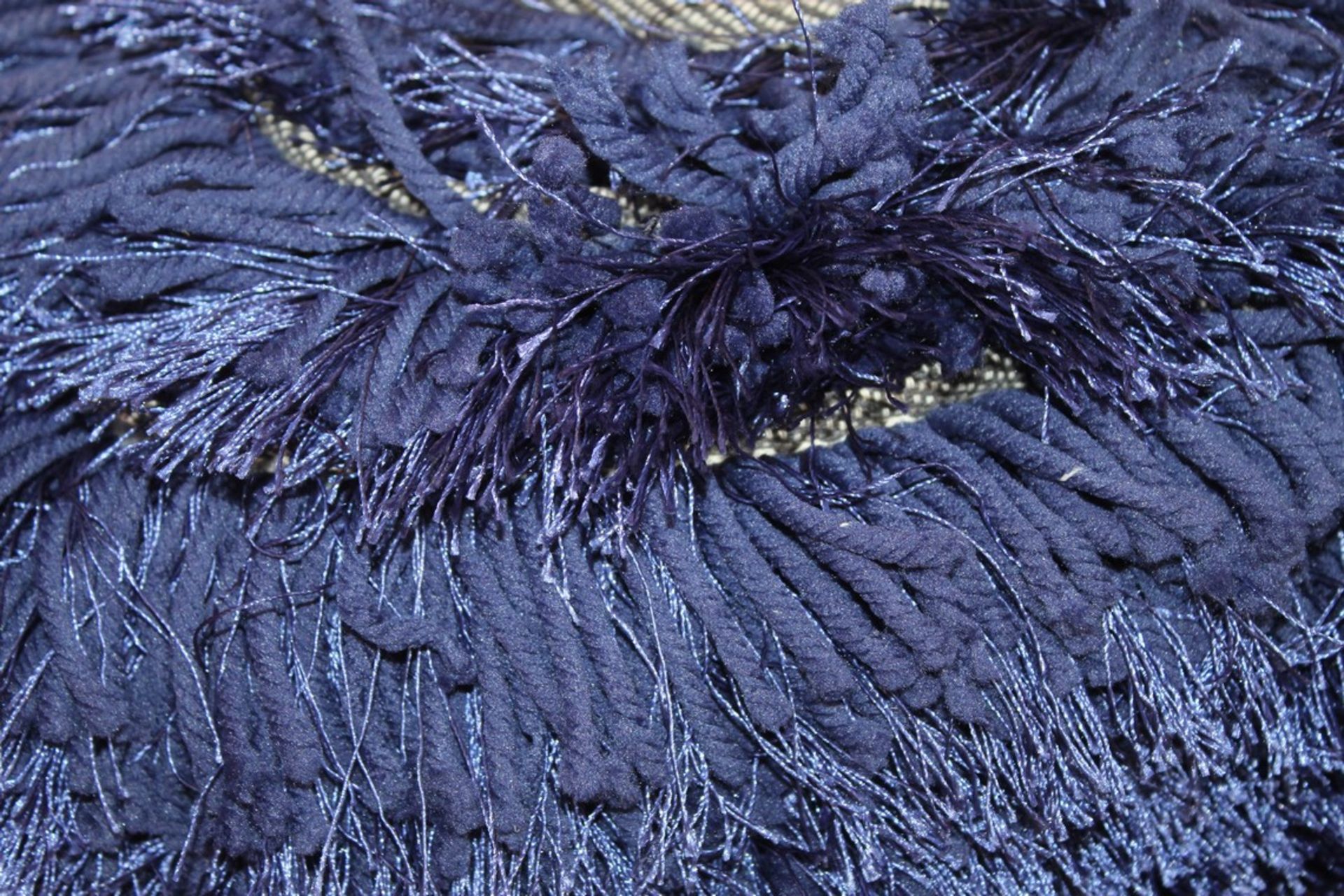 Midnight Blue Deep Shag Small Area Rug RRP £120