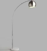 Boxed Interiors By Premier Calle Chrome Finish Floor Lamp RRP £120 (18243) (Appraisals Available)