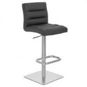 Boxed Torque Brushed Stainless Steel Design Gas Bar Stool RRP £160 (18182) (Appraisals Available)