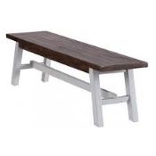 Boxed Grey and Dark Brown Garden Bench RRP £150 (Appraisals Available)