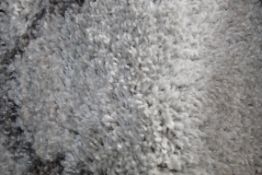 Large Cream And Grey Deep Shag Pile Floor Rug RRP £200 (18214)