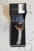 Boxed Sakonda Ladies Grey Designer Leather Wrist Watch RRP £50 (169771)