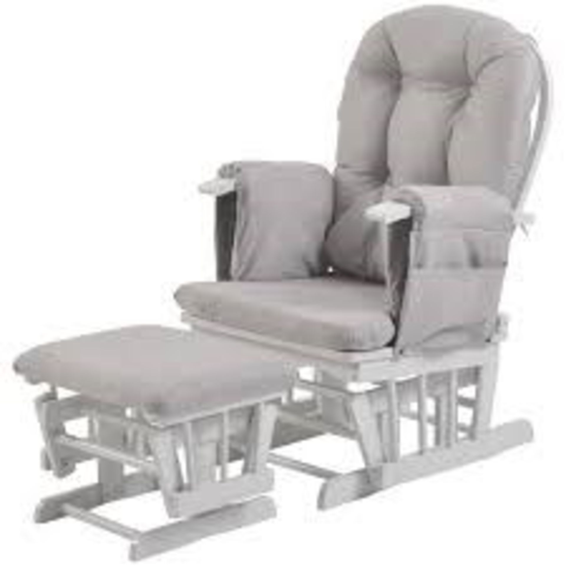 Boxed Kub Haywood Reclining Glider & Footstool Nursing Chair RRP £300 (4995004) (Appraisals