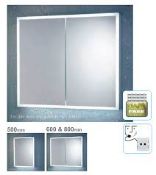 Boxed Meira 600mm Illuminated Mirrored Bathroom Cabinet RRP £230 (18950) (Appraisals Available