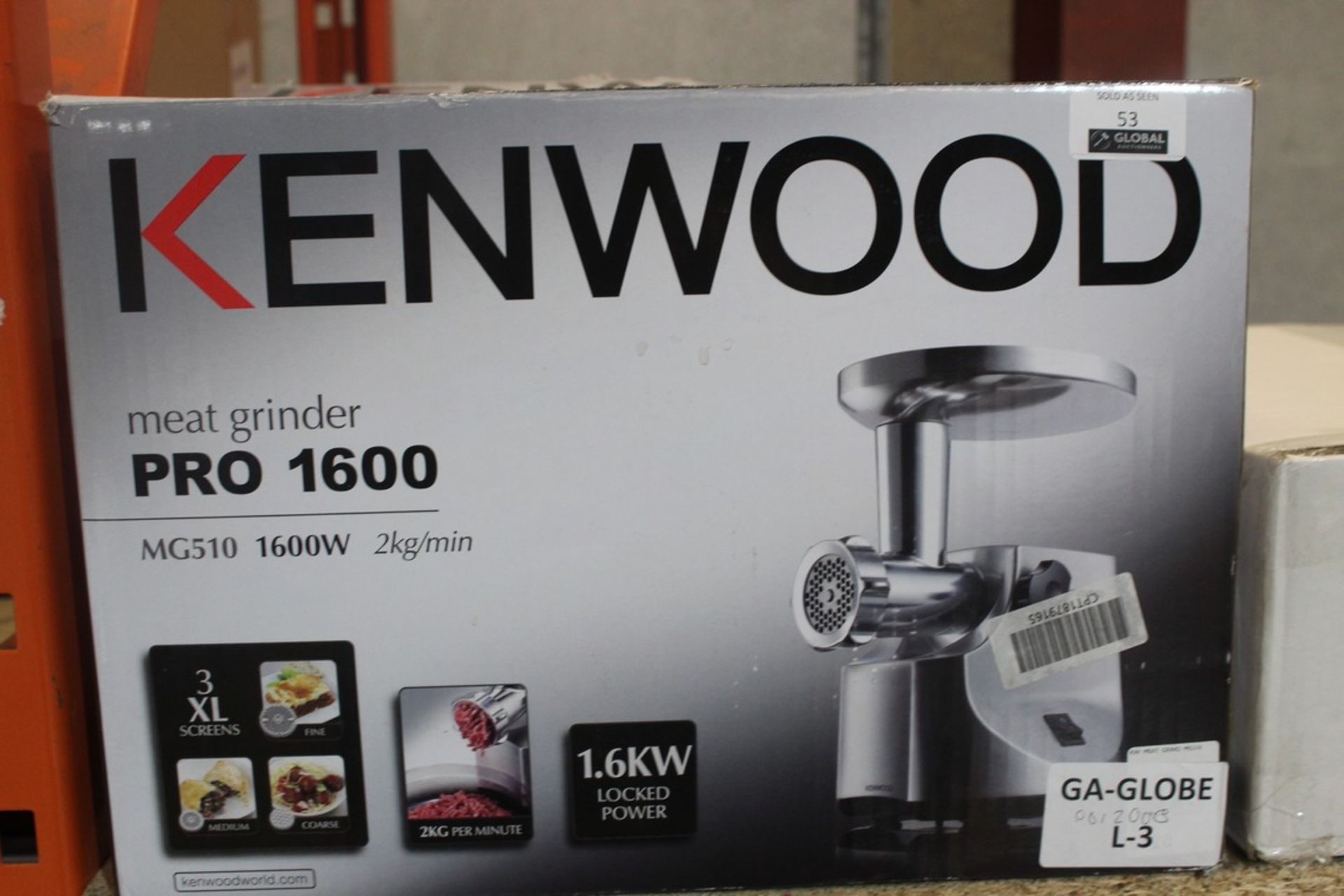 Boxed Kenwood MG510 1600 Watt Pro 1600 Meat Grinder RRP £120 (Appraisals Available Upon Request) (