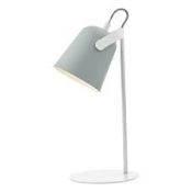 Boxed Darr Lighting Effie Soft Mats Grey And White Table Lamps RRP £30 Each (18705) (Appraisals