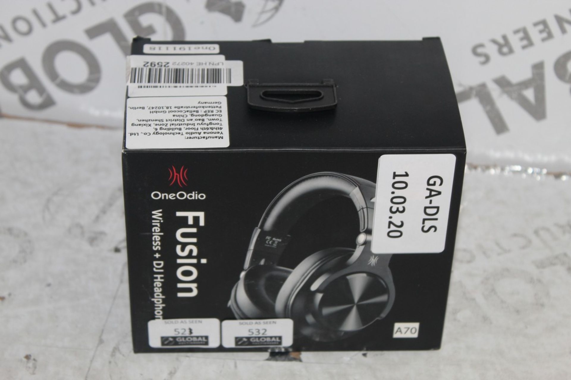 Boxed Brand New Pairs One Audio Fusion A70 All Black Wireless DJ Headphones RRP £45 Each (Appraisals