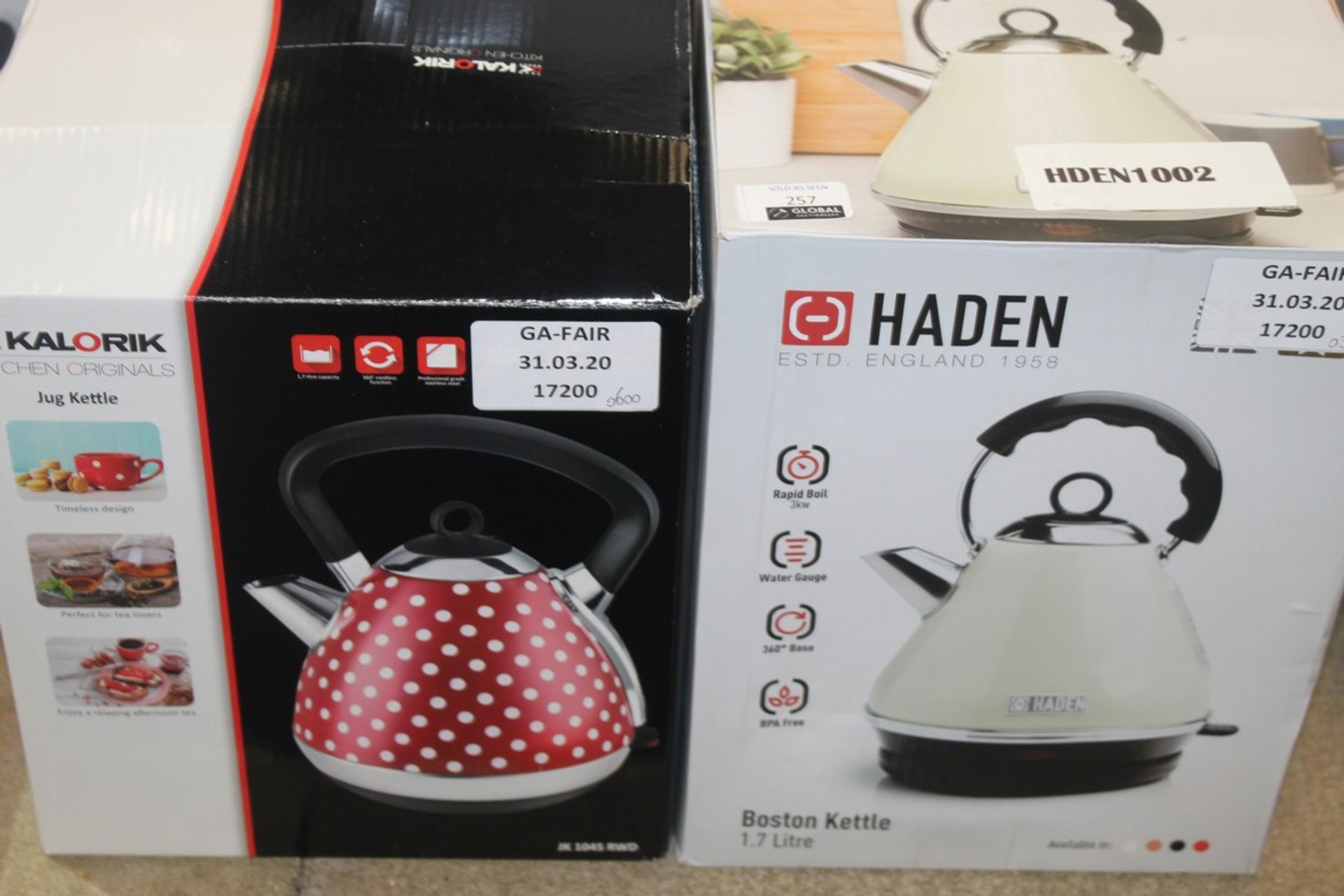 Assorted Kalorick & Hayden Rapid Boil Jug Kettles RRP £35-£50 Each (Appraisals Available Upon