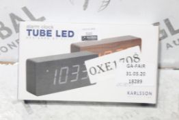 Boxed Tube LED Design Alarm Clock RRP £55 (18289) (Untested Customer Returns) (Appraisals