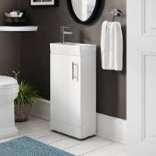 Boxed Gloss White Vanity Unit RRP £200 (19022) (Appraisals Available Upon Request)