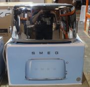 Boxed Smeg Chrome 4 Slice Toaster RRP £130 (Appraisals Available Upon Request)(Untested Customer