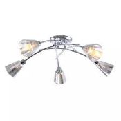 Boxed Home Collection Louise 3 Lights Stainless Steel & Glass Ceiling Light RRP £80 (Appraisals