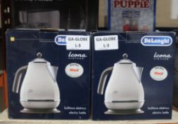 Boxed Delonghi Icona 1.5 Litre Rapid Boil Jug Kettles RRP £80 Each (Appraisals Available Upon