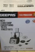 Boxed Geepas Food Processor RRP £60 (Appraisals Available Upon Request)