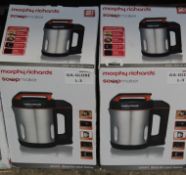 Boxed Morphy Richards Stainless Steel 1.7 Litre Soup Makers RRP £75 Each (Appraisals Available