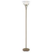 Boxed Search Light Linea Satin Silver Floor Standing Lamp RRP £70 (18289) (Appraisals Available Upon