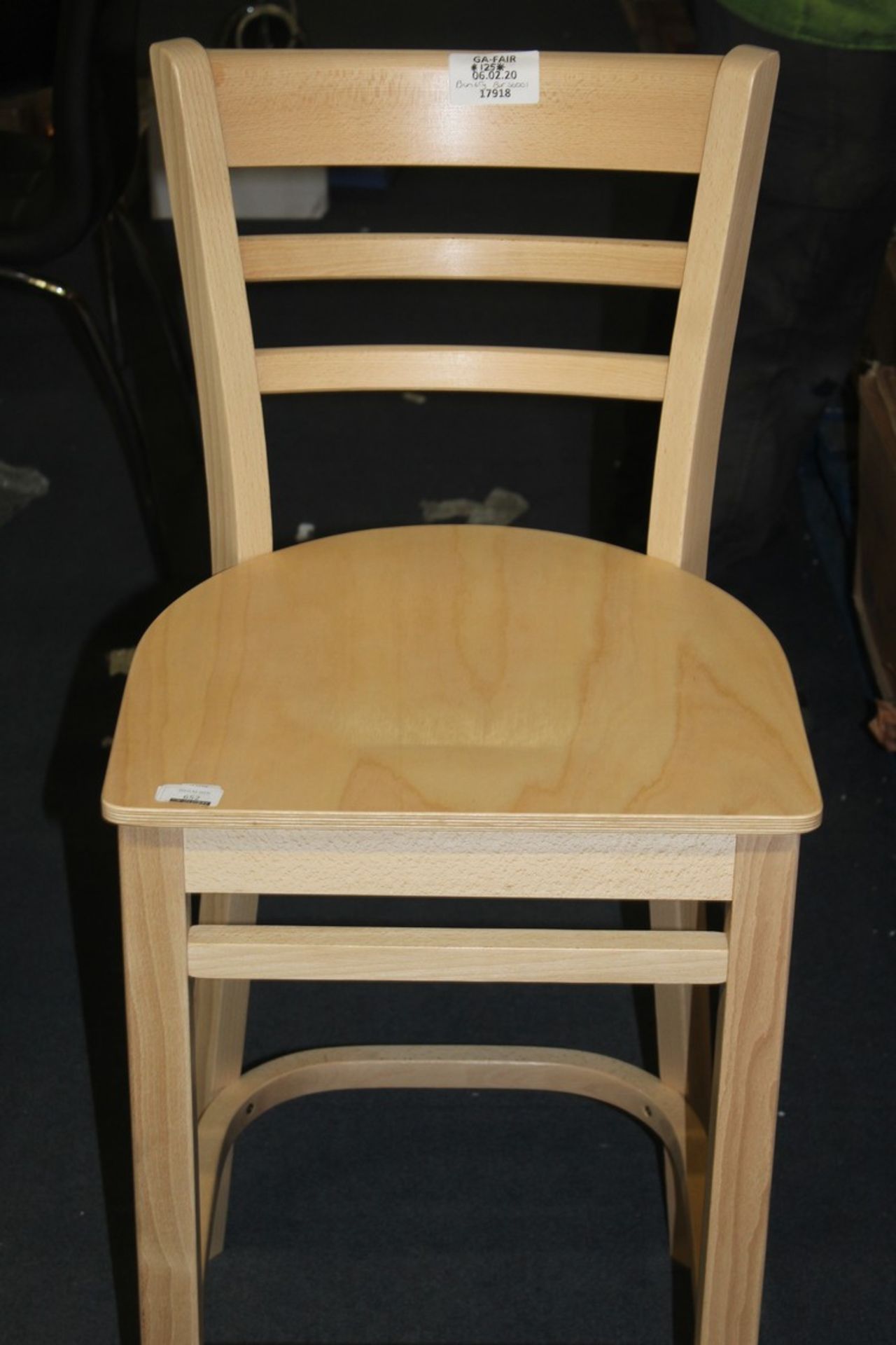 Boxed Bintrey Beech Wooden Bar Stool RRP £125 (17918) (Appraisals Available Upon Request)