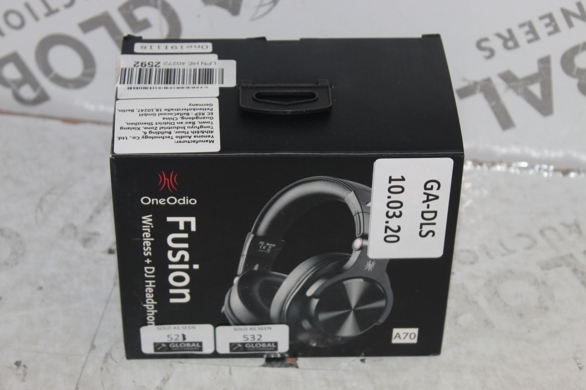 Boxed Brand New Pairs One Audio Fusion A70 All Black Wireless DJ Headphones RRP £45 Each (Appraisals