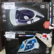 Lot to Contain 2 Russell Hobbs Speed Glide Pro & Freedom Cordless Steam Generating Irons (Appraisals