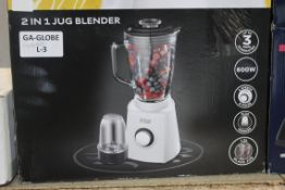 Boxed Russell Hobbs 2 in 1 Black & White Retro Style Jug Blender RRP £50 (Appraisals Available