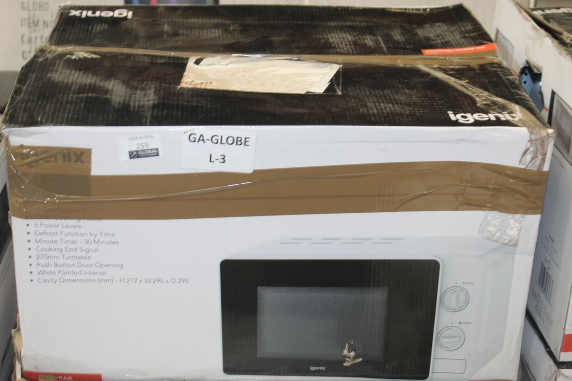 Boxed Igenix 20 Litre Manual Microwaves RRP £60 Each (Appraisals Available Upon Request) (Untested