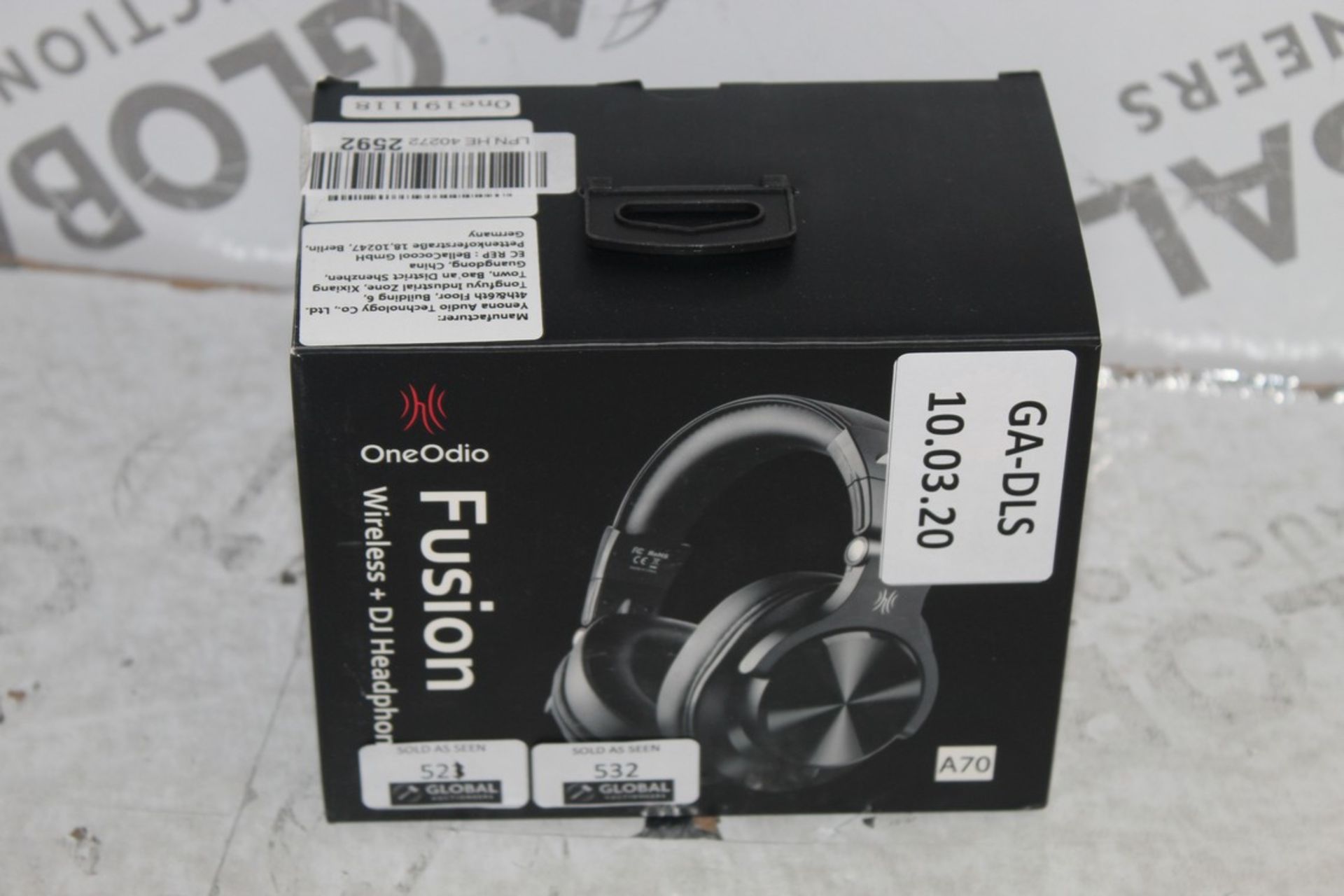 Boxed Brand New Pairs One Audio Fusion A70 All Black Wireless DJ Headphones RRP £45 Each (Appraisals